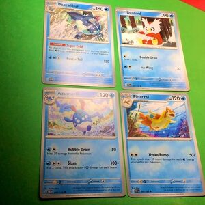 LOT OF 4 TCG POKÉMON CARDS MINT CONDITION NEW FROM FRESH PACK NONE HOLO